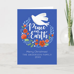 Schattigee Vrolijke Kerst Bloemen Krans Foto Feestdagen Kaart