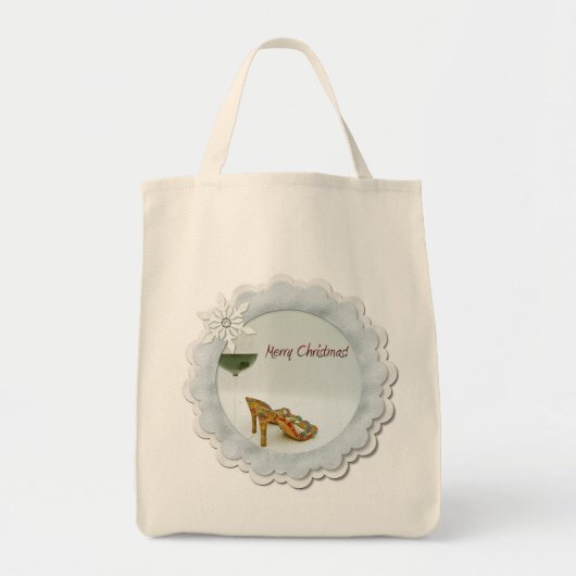 Schattigee vrolijke kerst boodschappentas! tote bag (Voorkant)