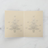 Schattigee vrolijke kerst Denim Tree Kaart (Binnen)