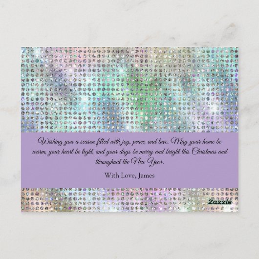 Schattigee vrolijke kerst pastel sneeuwman glitter briefkaart (Achterkant)