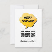 Schattigee vrolijke kerst rendier platte Kaart (Achterkant)