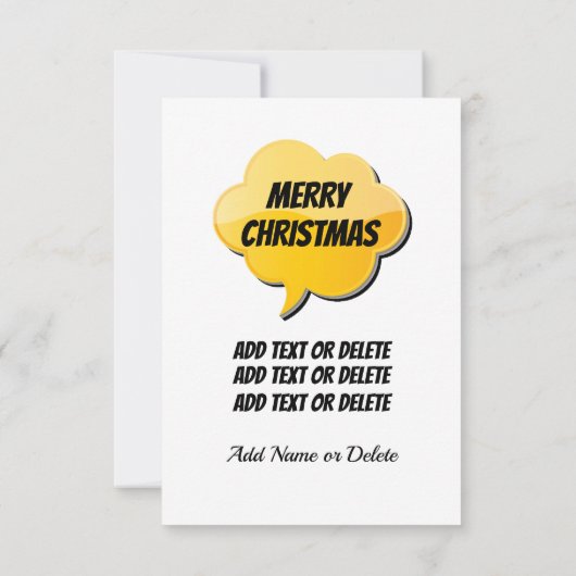 Schattigee vrolijke kerst rendier platte Kaart (Achterkant)