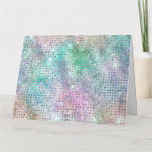 Schattigee vrolijke kerst sneeuwman pastel glitter kaart (Achterkant)
