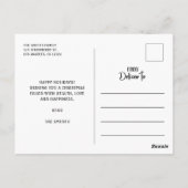 Schattigee vrolijke kerst sneeuwpop marshmallows briefkaart (Achterkant)