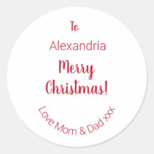 Schattigee vrolijke kerst van mama en papa Minimal