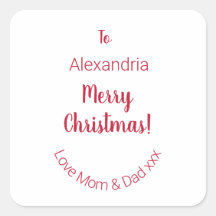 Schattigee vrolijke kerst van mama en papa Minimal