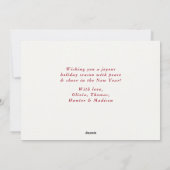 Schattigee vrolijke kerst Waterverf boom rood scri Feestdagenkaart (Achterkant)