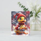 Schattigee vrolijke kersteend feestdagenkaart (Staand voorkant)