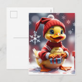 Schattigee vrolijke kersteend feestdagenkaart (Voorkant / Achterkant)