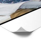 Schattigee vrolijke kerstfoto poster (Hoek)