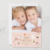 Schattigee vrolijke kerstfotokaart een Afbeelding Feestdagenkaart (Voorkant)