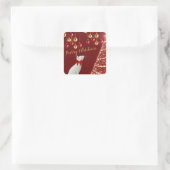 Schattigee vrolijke kerstkat Stickers (Tas)