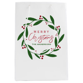 Schattigee Vrolijke Kerstkrans Medium Cadeauzakje