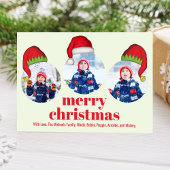 Schattigee Vrolijke Kerstman Fotocollage Feestdagenkaart