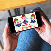 Schattigee Vrolijke Kerstman Fotocollage Feestdagenkaart