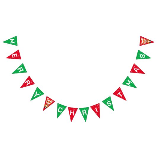 Schattigee vrolijke kerstvakantie Red Fox Santa Sc Vlaggetjes (Alle)