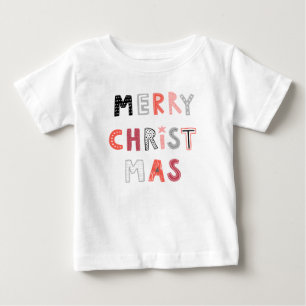 Schattigee vrolijke kerstvakantie t-shirt voor kin