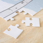 Schattigee vrolijke kerstvakantie teckel legpuzzel (Zijkant)