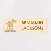 Schattigee vrolijke lachende kameel cartoon gepers labels (Design 1)