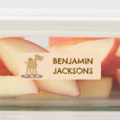 Schattigee vrolijke lachende kameel cartoon gepers labels (Aangebracht)