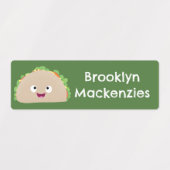 Schattigee vrolijke lachende taco cartoon geperson labels (Design 2)