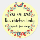 Schattigee vrolijke Small Business Packaging stick Ronde Sticker (Voorkant)