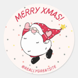 Schattigee vrolijke Xmas Ronde Sticker