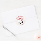 Schattigee vrolijke Xmas Ronde Sticker (Envelop)