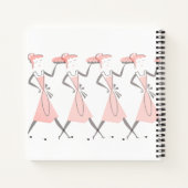 Schattigee vrouw bakken taart gepersonaliseerd koo notitieboek (Achterkant)