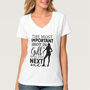 Schattigee vrouw golf woord kunst sport t-shirt