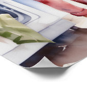 Schattigee vrouw in pyjama doen was Schattig Poster (Hoek)