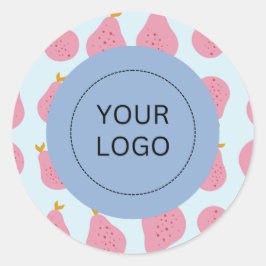 Schattigee Vrouwelijke Peer Custom Logo Packaging Ronde Sticker