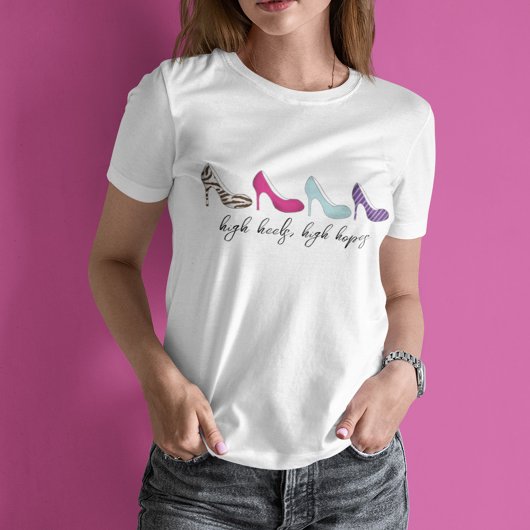 Schattigee vrouwen chique schoenen t-shirt