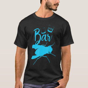 Schattigee Vrouwen Hipster Bar Fly Whiskey Drink A T-shirt