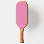 Schattigee vrouwen pastel roze monogram Initialen Pickleball Paddle (Links)