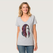 Schattigee vrouwen T-shirt met een afbeelding (Voorkant volledig)