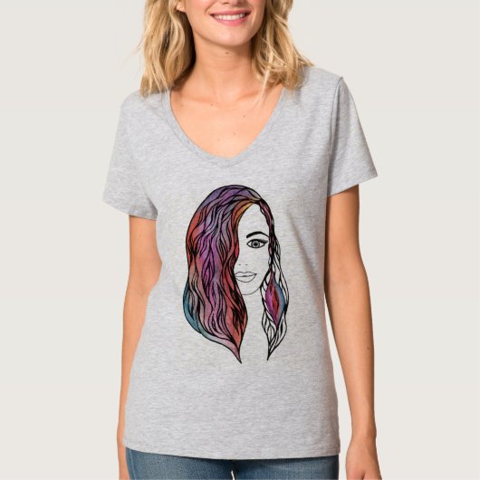 Schattigee vrouwen T-shirt met een afbeelding (Voorkant)