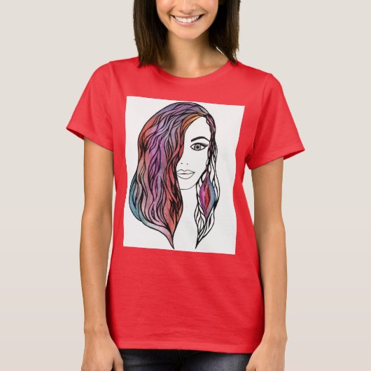 Schattigee vrouwen T-shirt met een afbeelding (Voorkant)