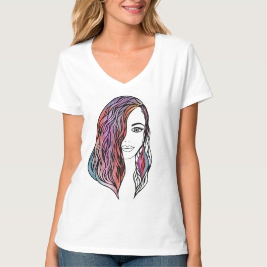 Schattigee vrouwen T-shirt met een afbeelding (Voorkant)