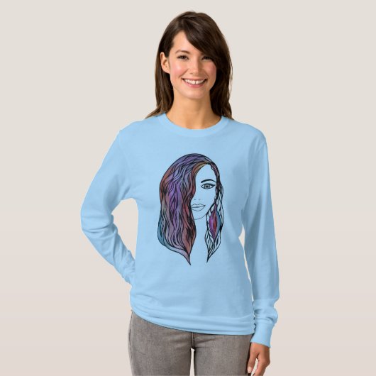 Schattigee vrouwen T-shirt met een afbeelding (Voorkant volledig)