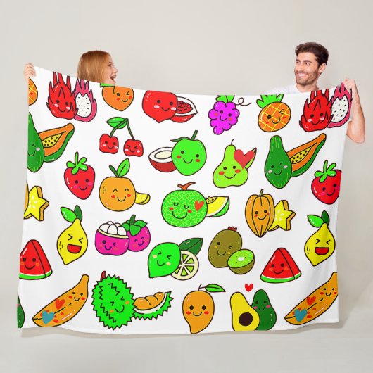 Schattigee vruchten deken! fleece deken (In situ)