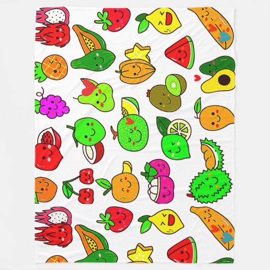 Schattigee vruchten deken! fleece deken (Voorkant)