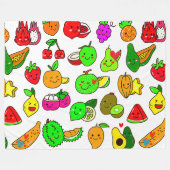 Schattigee vruchten deken! fleece deken (Voorkant (Horizontaal))