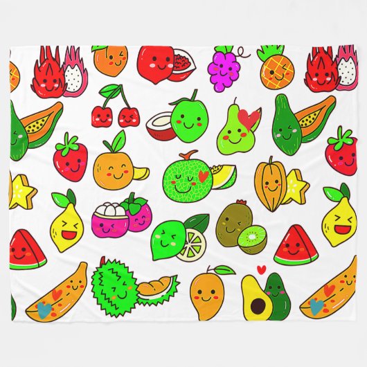 Schattigee vruchten deken! fleece deken (Voorkant (Horizontaal))