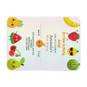 Schattigee vruchten eerste verjaardagsuitnodiging  magneet (Horizontaal)