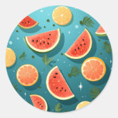 Schattigee vruchten sticker (Voorkant)