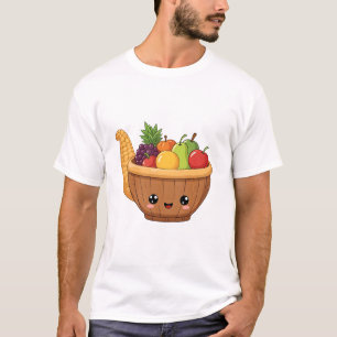 Schattigee vruchtencornucopie t-shirt