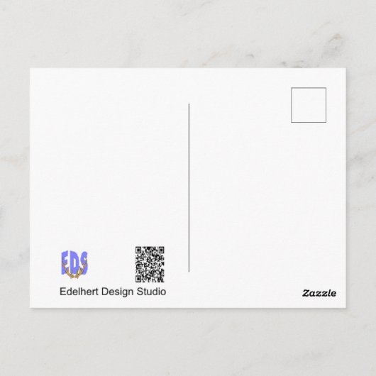 Schattigee vuurvlinder Cust. HALLO Briefkaart (Achterkant)