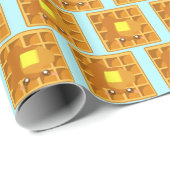 Schattigee wafel met boter en siroop cadeaupapier (Rol Hoek)