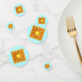 Schattigee wafel met boter en siroop confetti